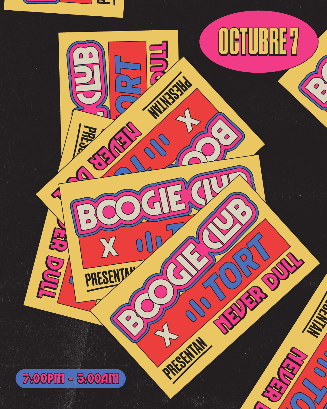 Boogie Club Never Dull Ferraz CDMX 2023 Tickets Flyer