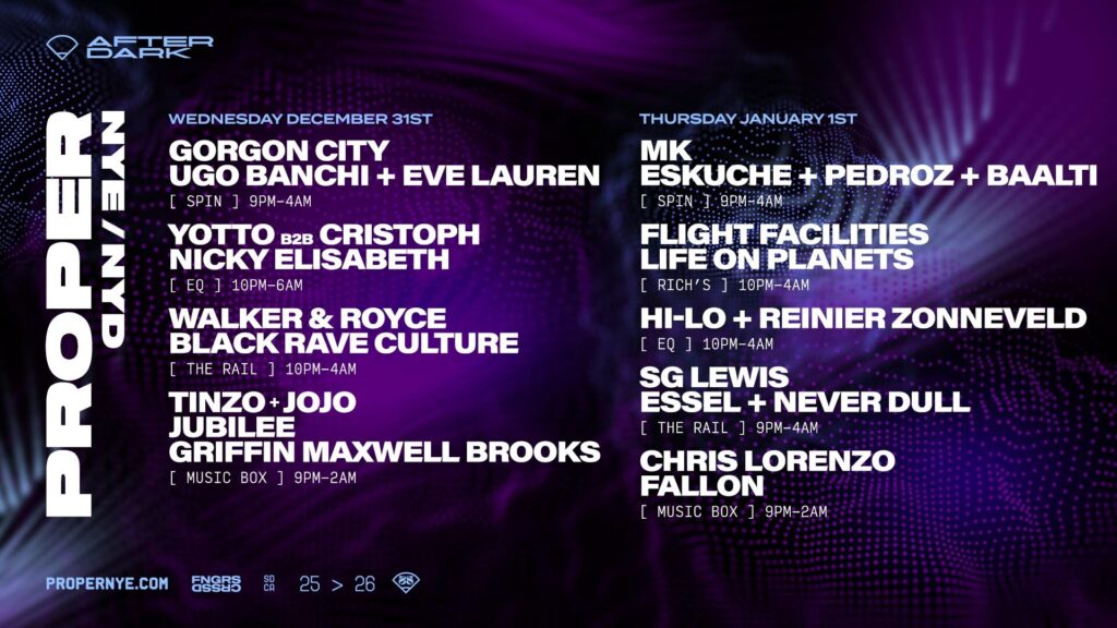 Crssd x Proper After Dark NYE:NYD Events Banner